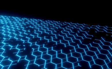 Obraz premium digital technology abstract background.3d illustration