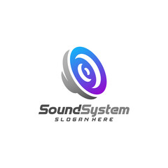 Fototapeta premium Sound System Logo Design Vector, Sound Logo Template, Concept Design Creative, Icon Symbol