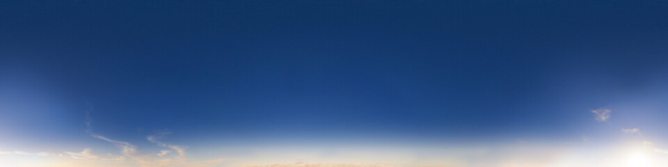 Sky hemisphere. Dome photo of sky for your 360° VR photography or video