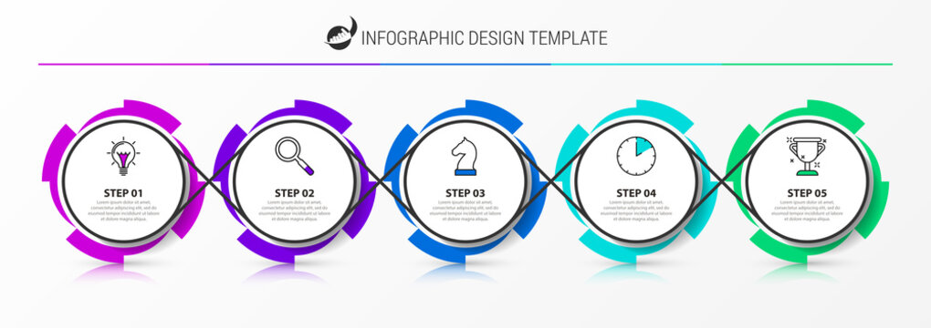 Infographic design template. Creative concept with 5 steps