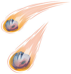 Isolated comet on white background © GraphicsRF