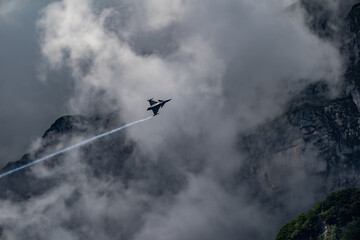 Dassault Rafale in Schweizer Bergen Swiss Mountains 