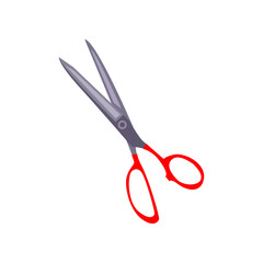 Sharp tailor scissors. Professional sewing tool. Can be used for topics like dressmaking, tailoring, needlework