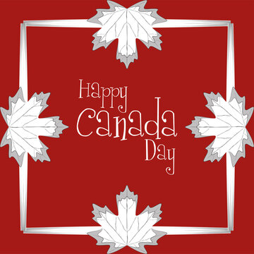 Happy Canada day card. National celebration - Vector
