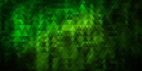 Dark Green vector texture with lines, triangles.