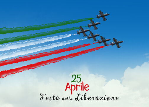 illustration of tricolor arrows on April 25th