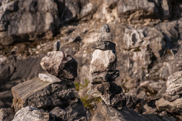 stone-made structure against the backdrop of rocks