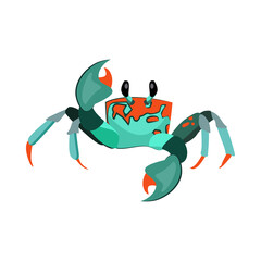 Exotic crab illustration. Mollusc, ocean, seafood. Nature concept. illustration can be used for topics like sea animals, sea, restaurant, eating