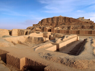Remains of Elamite temple of god Kiririsha & ziggurat Chogha Zanbil, Shush, Iran. Complex is object...