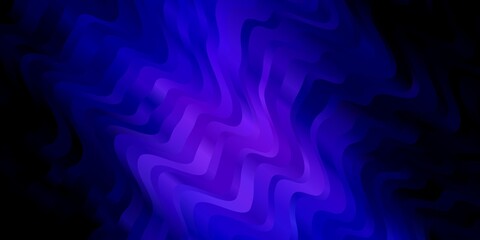 Dark BLUE vector texture with circular arc. Colorful geometric sample with gradient curves.  Pattern for websites, landing pages.