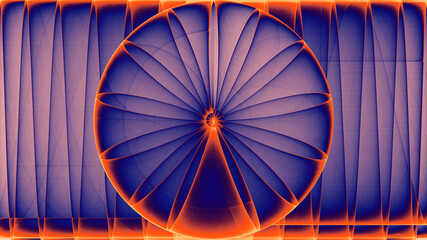 rendu d'un travail numérique représentant la naissance d'une rose géométrique abstraite et comportant de subtils dégradés