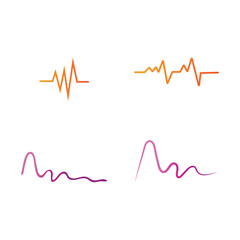 Set Sound waves vector illustration