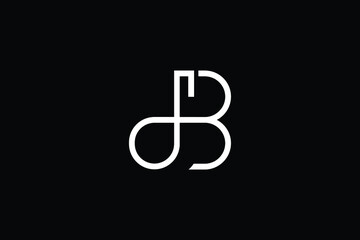 Minimal Innovative Initial BJ logo and JB logo. Letter BJ JB creative elegant Monogram. Premium Business logo icon. White color on black background