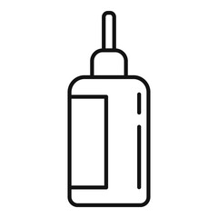 Homeopathy dropper bottle icon. Outline homeopathy dropper bottle vector icon for web design isolated on white background