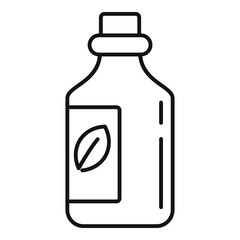 Natural oil bottle icon. Outline natural oil bottle vector icon for web design isolated on white background