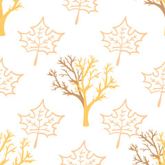 Seamless pattern with herbal elements. Decorative texture for wallpaper, textile, stationery, scrapbook, web, wrapping paper.