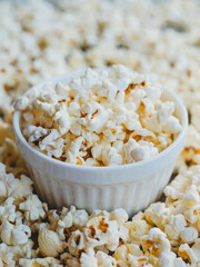 Salt Popcorn in a bowl