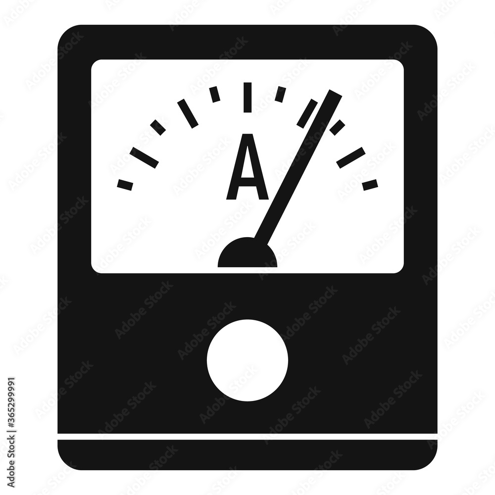 Poster ampere meter device icon. simple illustration of ampere meter device vector icon for web design isol