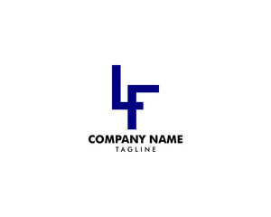 Initial Letter LF Logo Template Design