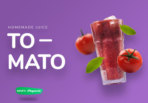 Homemade Tomato Juice Mockup