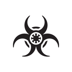 Bio hazard icon - biological coronavirus warning  icon
