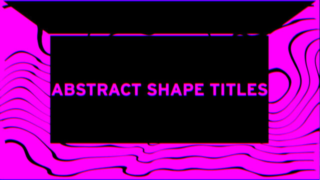 Retro Shape Glitch Titles