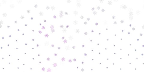 Light purple vector doodle background with flowers.