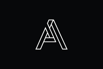 Minimal Innovative Initial AP logo and PA logo. Letter AP PA creative elegant Monogram. Premium Business logo icon. White color on black background
