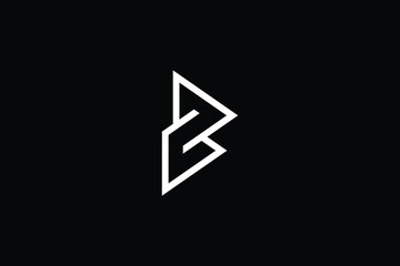 Minimal Innovative Initial BZ logo and ZB logo. Letter B BB creative elegant Monogram. Premium Business logo icon. White color on black background