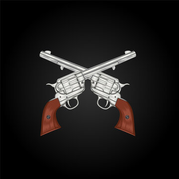 vector drawing of a gun