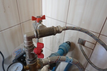 Metal Water Pipes, Water Supply In House, Manomether