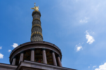 Fototapeta na wymiar Berlin, Germany memorial monument Victory Column called Siegessäule
