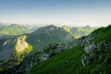 Picture taken during hiking in Austrian Alps. Sunny day. The Kanisfluh is a mostly isolated massif...
