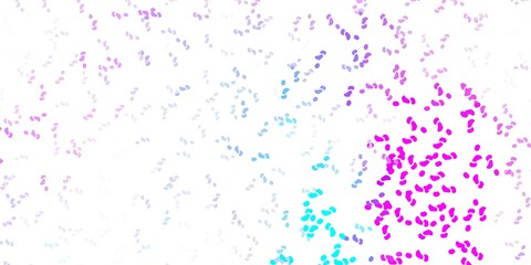 Light pink, blue vector pattern with abstract shapes.