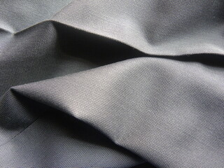 Wrinkled gray color cotton fabric background