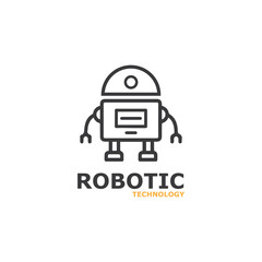 Fototapeta premium Robot icon vector concept design