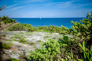 Beach View with Rocks in Tulum