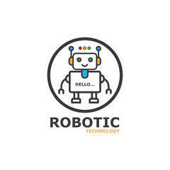 Robot icon vector concept design