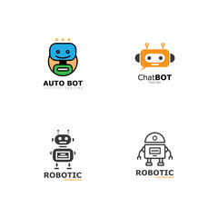Robot icon vector concept design