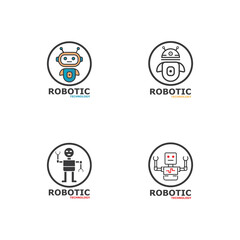 Robot icon vector concept design