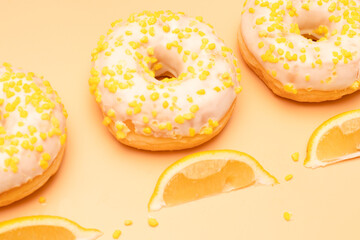 Delicious lemon donuts