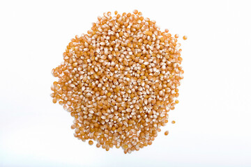 Dried corn seeds in the sack