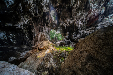 waterfall in the cave