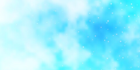 Light BLUE vector texture with beautiful stars. Modern geometric abstract illustration with stars. Pattern for websites, landing pages.