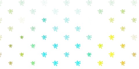 Light Blue, Yellow vector texture with disease symbols.