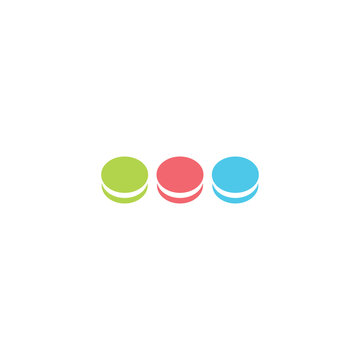 a simple Macarons logo / icon design