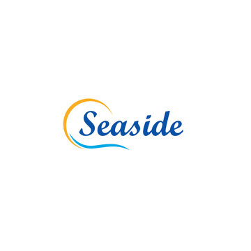a simple Seaside wordmark logo design