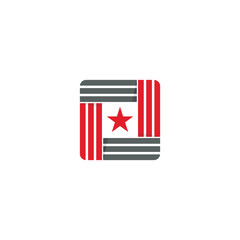Square and Star logo / icon design