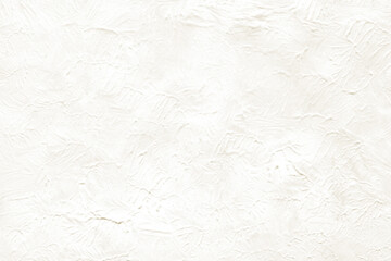 White elegant acrylic handmade texture. Paint leaks and brush strokes on the white paper background.