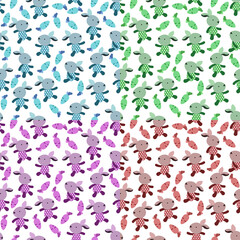 vector rabbit pattern